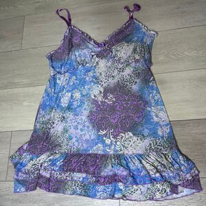 BISOU BISOU intimates y2k vintage‎ purple pajama sleeping lounge babydoll size L